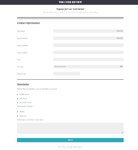 Registration Form